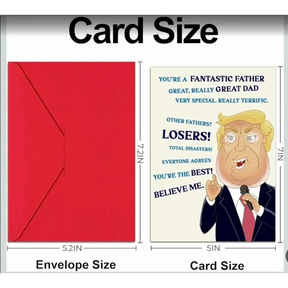 Funny Birthday Father's Day Card Gift with Envelope 5x7 Trump Themed Card b29